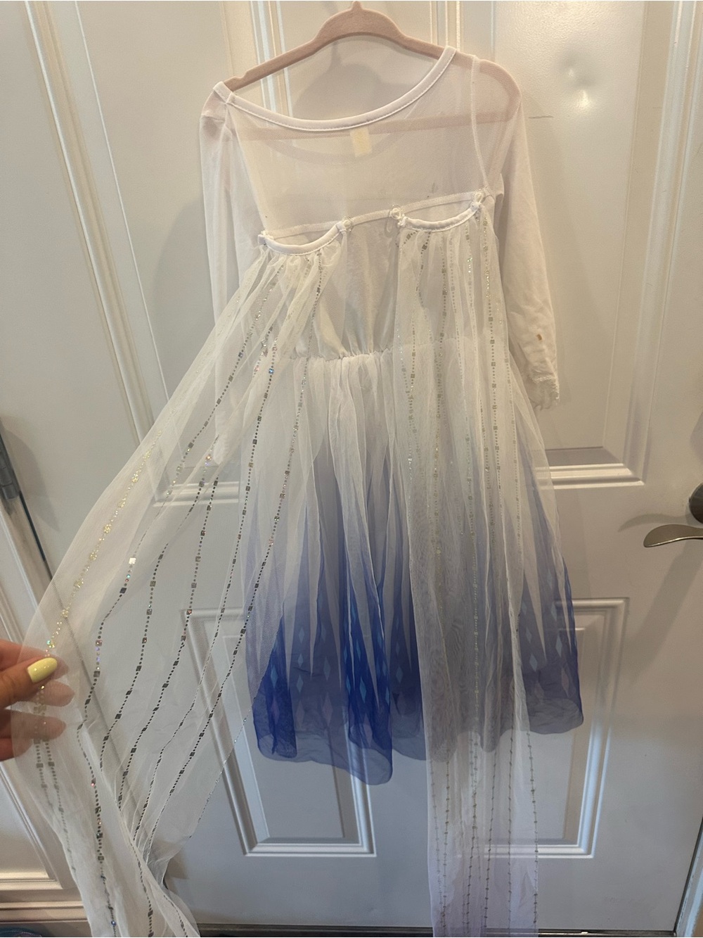 Disney frozen Purple Ombre Tulle Costume Dress with 2 removable cape 3/4 - Picture 2 of 4